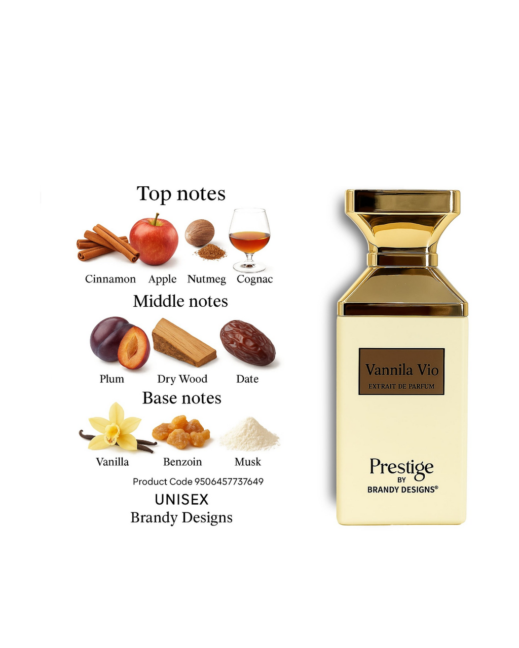 Prestige by Brandy Designs: Vanilla Vio - 100ML Extrait De Parfum