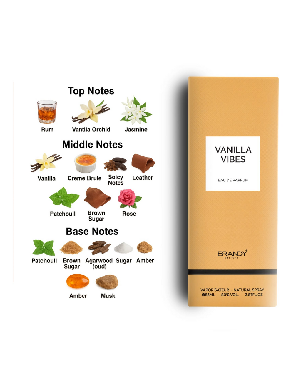Brandy Designs: Vanilla Vibes - 85ML EDP